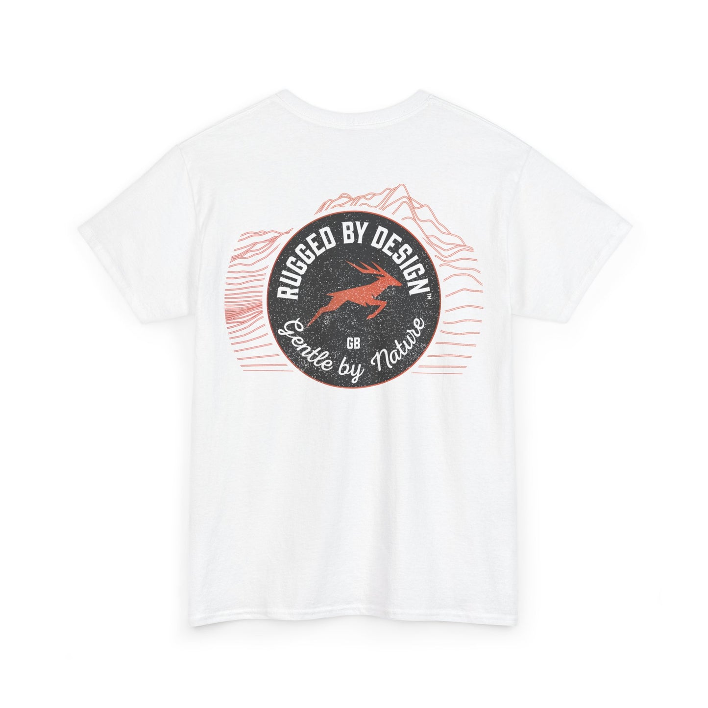 Rugged by Design™ – Gentle by Nature Ridge (Back Print) T-Shirt – Mens/Unisex