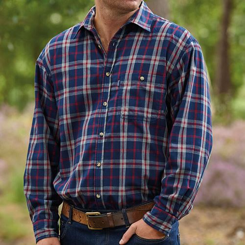 68164067 Mens Champion Country Fleece Lined Check Shirt